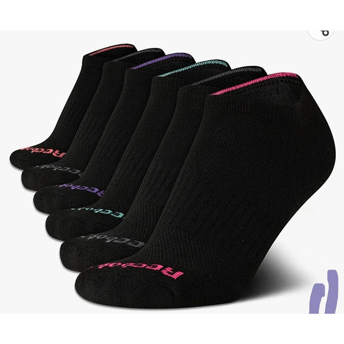 Reebok New Ladies Low Cut 6 pack socks shoe size 4-10