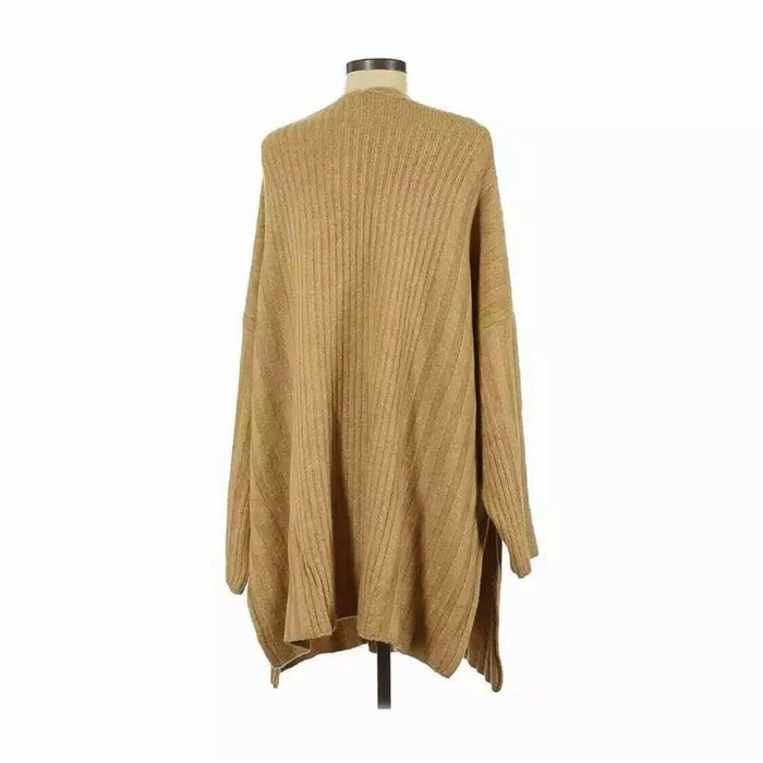 Topshop NWT Women's Camel Brown Oversized Cardigan with Pockets