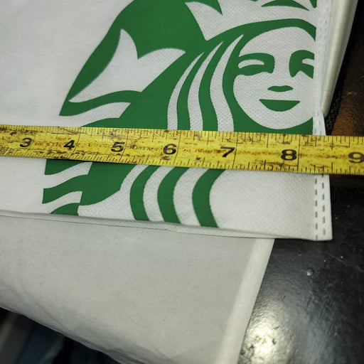 STARBUCKS bags lot of 2 green white Pair advertising NEW winebag tumbler tote