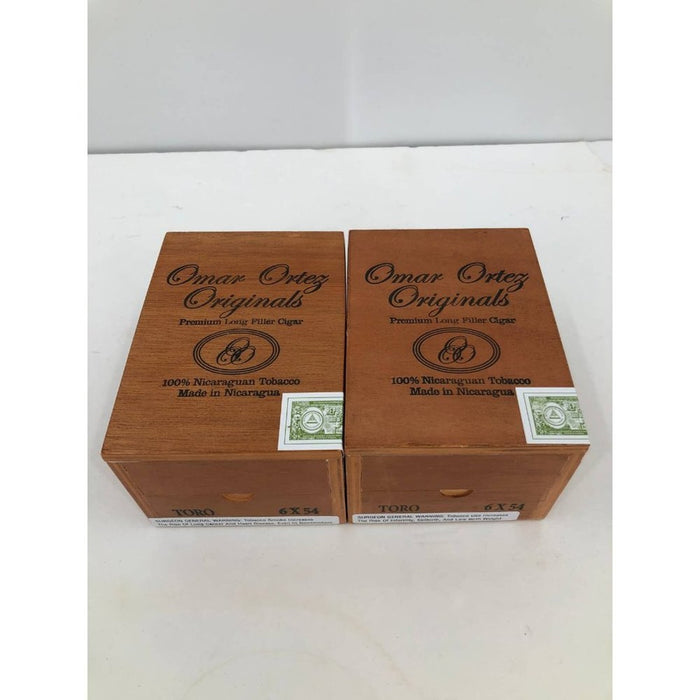 2 Omar Ortez Empty Wooden Cigar Boxes Toro STASH HERB JUGGLE WHATNOT HIDEAWAY