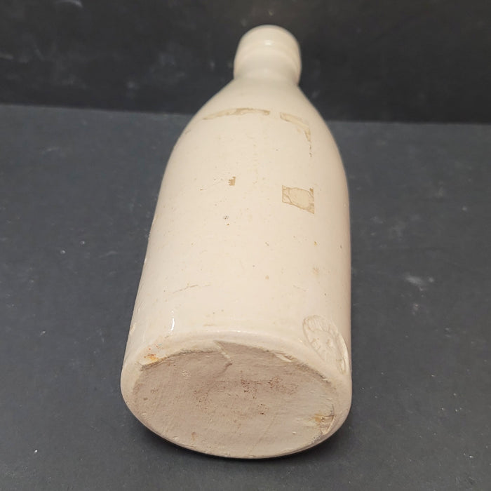 Antique Vintage stoneware bottle Glasgow bEER CREAM WHITE pottery