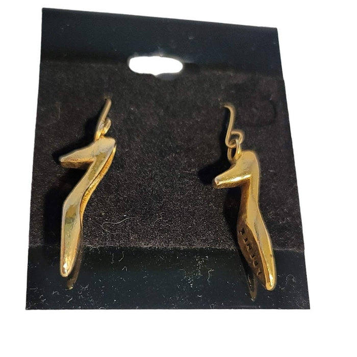 L Renee shoe earrings Pierced ears fashion goldtone High Heels Pair