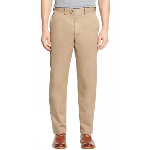 Nordstrom Men's Shop NWT Tan Classic Supima Cotton Straight Leg Pants