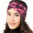 DKNY NEW Fuzzy PINK Black Animal Print Knit Front Twist Headband Ear Warmer