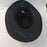 Western Aussie Style Black Suede Bush Leather Hat LARGE Vintage