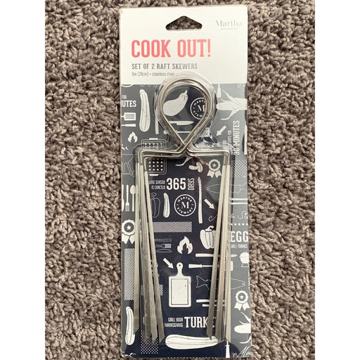 Martha Stewart COOK OUT! Set of 2 Raft Skewers new OUTDOOR KITCHEN UTENSILS