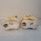 Vintage Kitsch Yellow Birds Ceramic Figurines Parakeet