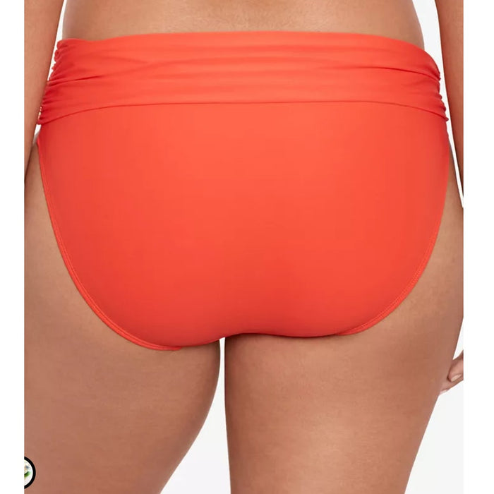 LAUREN RALPH LAUREN Beach Club Ruched Bikini Bottoms Size 16 SUNSET orange