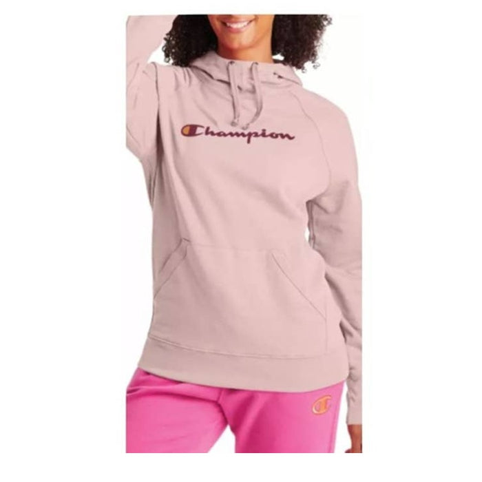 Champion Women's Hood Sweatshirt Small Hush Pink NEW Fleece Pullover Raglan Soft